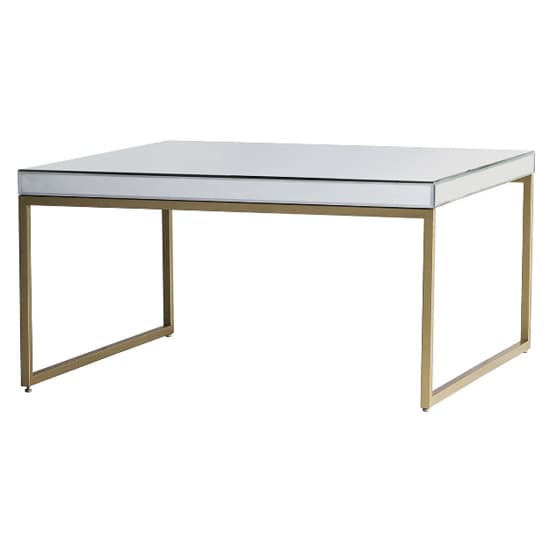 Petard Mirrored Coffee Table With Champagne Metal Frame_3