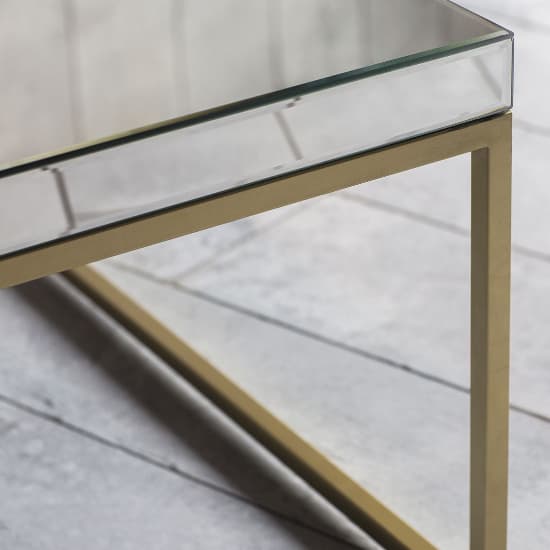 Petard Mirrored Coffee Table With Champagne Metal Frame_4