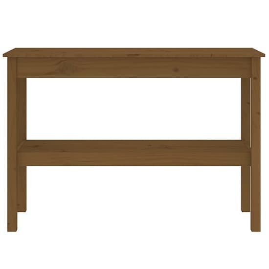 Petey Pinewood Console Table With Undershelf In Honey Brown_3
