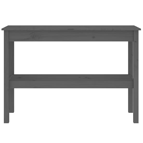 Petey Pinewood Console Table With Undershelf In Grey_3