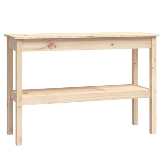 Petey Pinewood Console Table With Undershelf In Natural_2