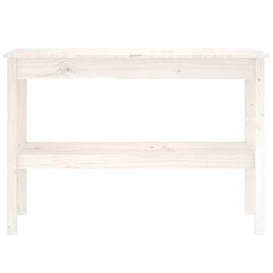 Petey Pinewood Console Table With Undershelf In White_3