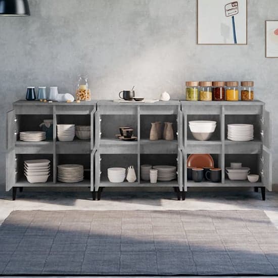 Peyton Wooden Sideboard With 12 Doors In Concrete Effect_2