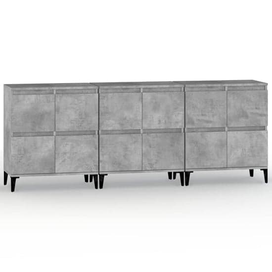 Peyton Wooden Sideboard With 12 Doors In Concrete Effect_3