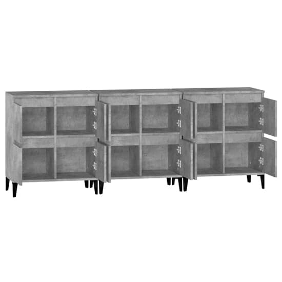 Peyton Wooden Sideboard With 12 Doors In Concrete Effect_5