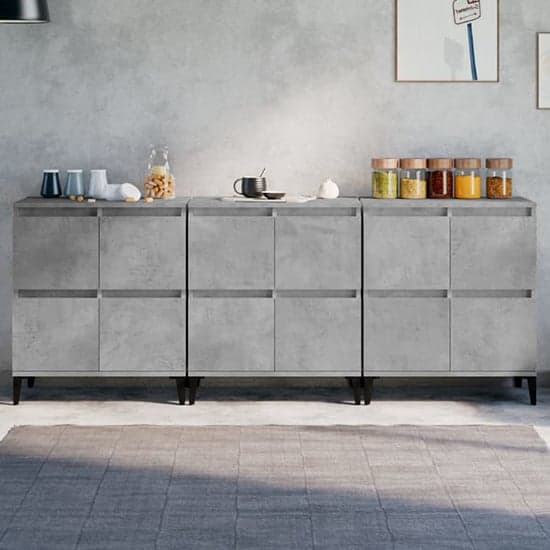 Peyton Wooden Sideboard With 12 Doors In Concrete Effect_1