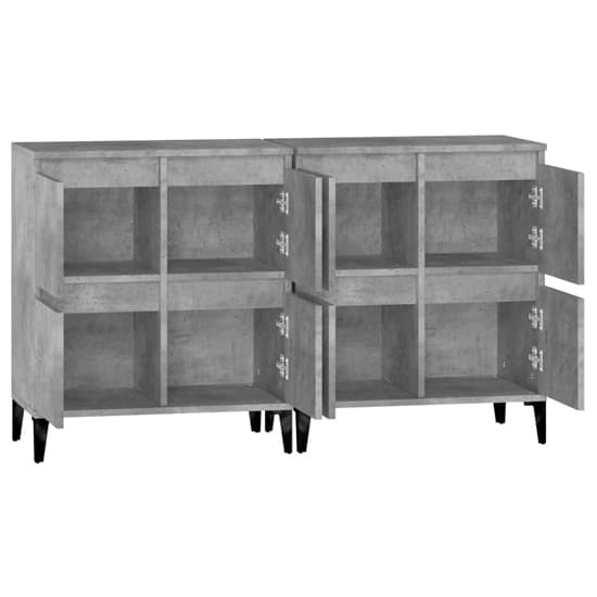 Peyton Wooden Sideboard With 8 Doors In Concrete Effect_5