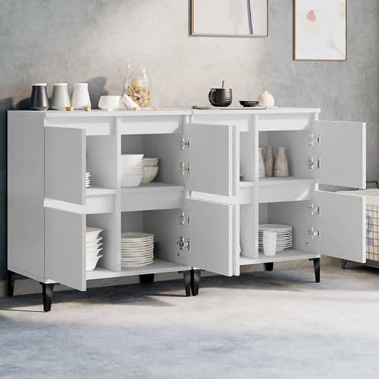 Peyton Wooden Sideboard With 8 Doors In White_2