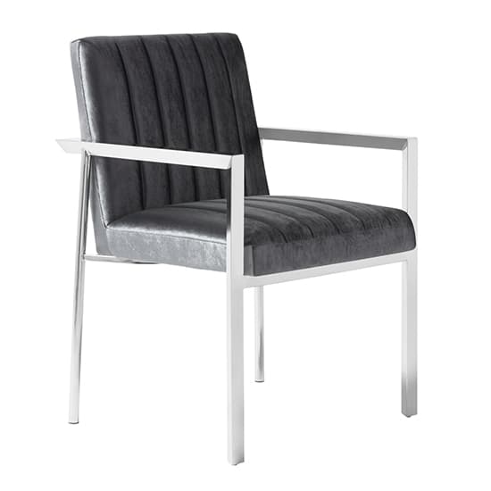 Peyton Velvet Upholstered Accent Chair In Charcoal_2