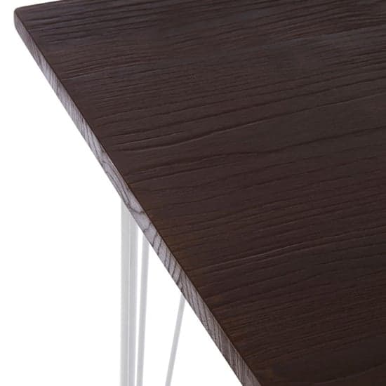 Pherkad Square Wooden Dining Table With Chrome Metal Legs_3