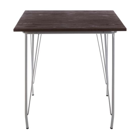 Pherkad Square Wooden Dining Table With Grey Metal Legs_2