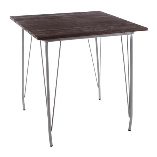 Pherkad Square Wooden Dining Table With Grey Metal Legs_1