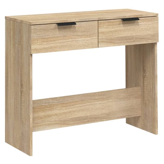 Phila Wooden Console Table With 2 Drawers In Sonoma Oak_3