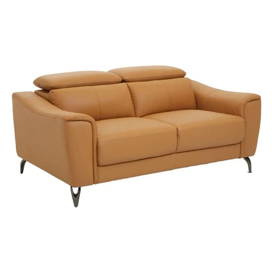 Phoenixville Faux Leather 2 Seater Sofa In Camel_2