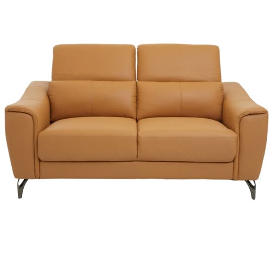 Phoenixville Faux Leather 2 Seater Sofa In Camel_3