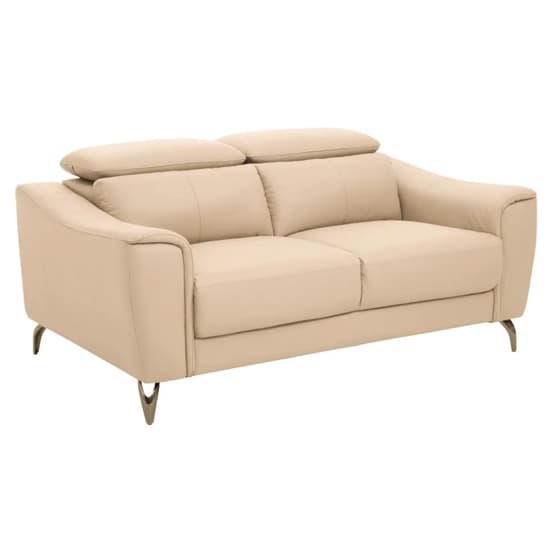 Phoenixville Faux Leather 2 Seater Sofa In Cream_2