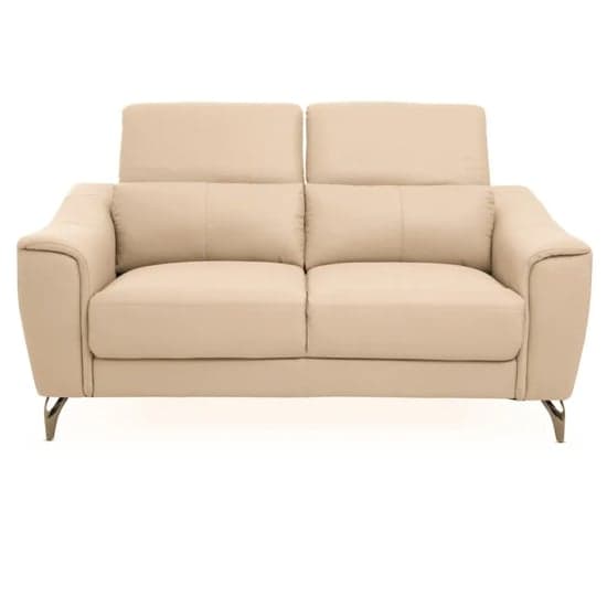 Phoenixville Faux Leather 2 Seater Sofa In Cream_3