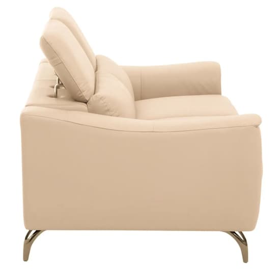 Phoenixville Faux Leather 2 Seater Sofa In Cream_4