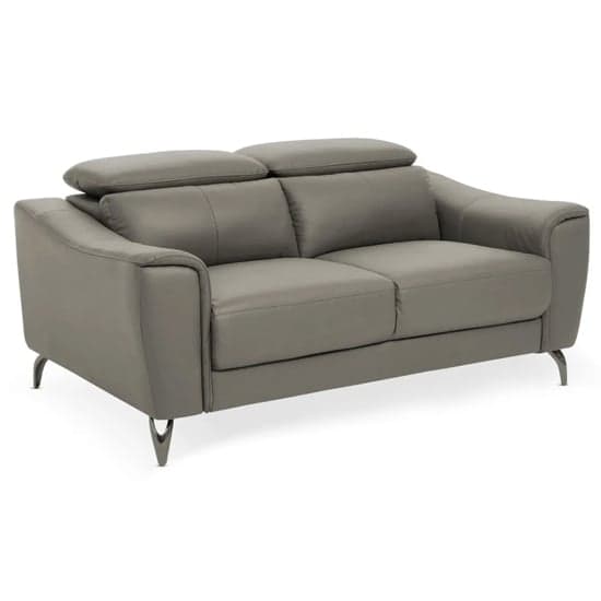 Phoenixville Faux Leather 2 Seater Sofa In Grey_2