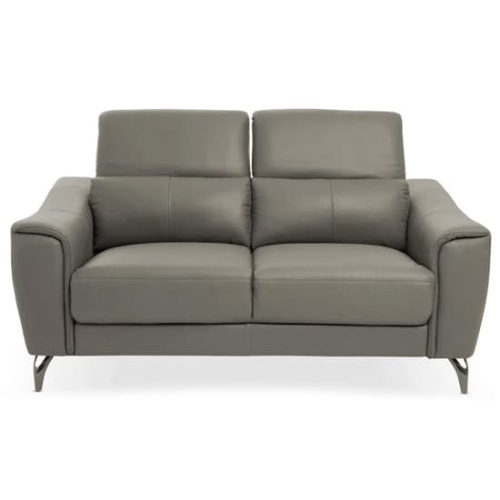 Phoenixville Faux Leather 2 Seater Sofa In Grey_3