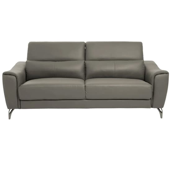 Phoenixville Faux Leather 3 Seater Sofa In Grey_3