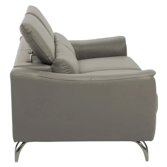Phoenixville Faux Leather 3 Seater Sofa In Grey_4
