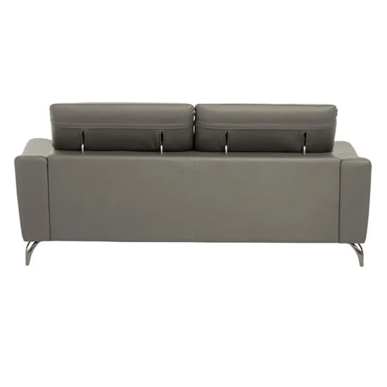 Phoenixville Faux Leather 3 Seater Sofa In Grey_5