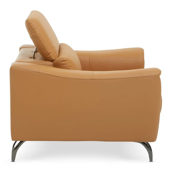 Phoenixville Faux Leather Armchair In Camel_3