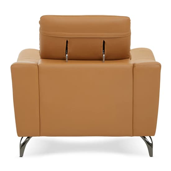 Phoenixville Faux Leather Armchair In Camel_4