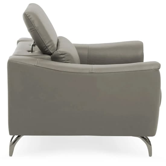 Phoenixville Faux Leather Armchair In Grey_3
