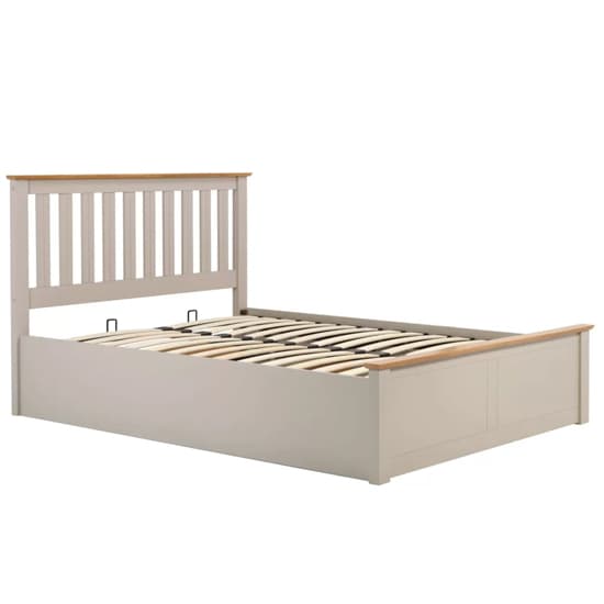 Phoney Rubberwood Ottoman Double Bed In Pearl Grey_6