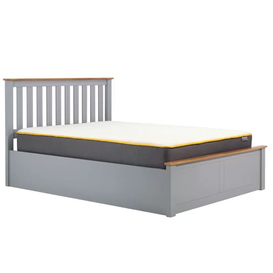 Phoney Rubberwood Ottoman Double Bed In Stone Grey_3