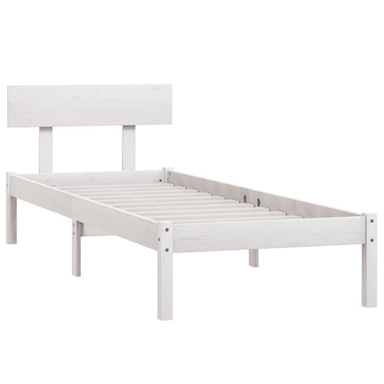 Phyre Solid Pinewood Single Bed In White_3