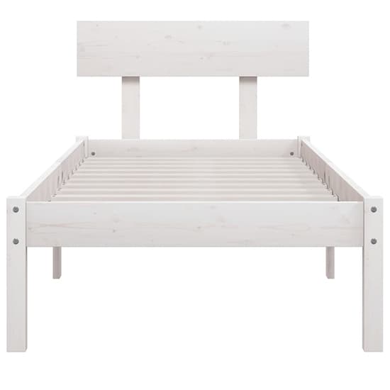 Phyre Solid Pinewood Single Bed In White_4
