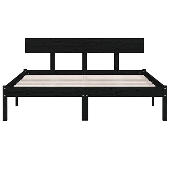 Phyre Solid Pinewood Small Double Bed In Black_4