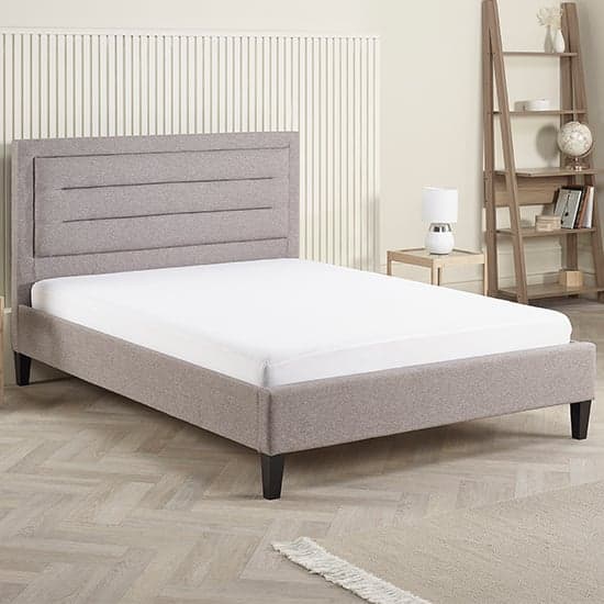 Picasso Fabric Double Bed In Grey Marl_1