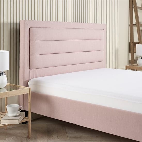 Picasso Fabric Double Bed In Pink_2