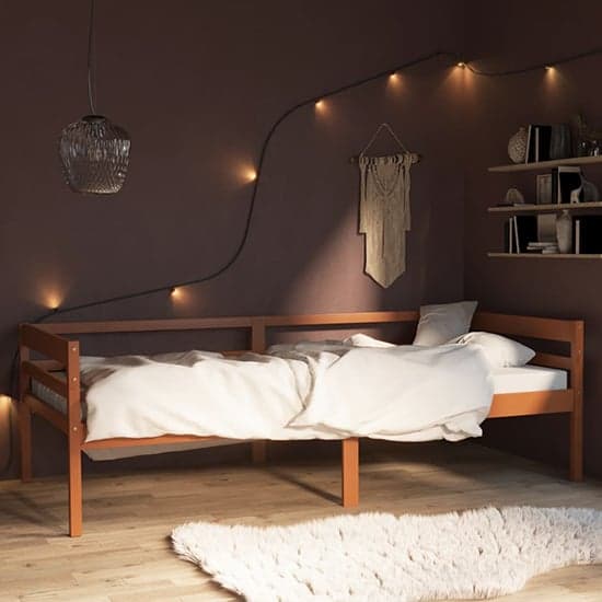Piera Pine Wood Single Day Bed In Honey Brown_1