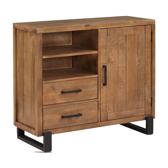 Pierre Pine Wood Media Storage Cabinet In Rustic Oak_1