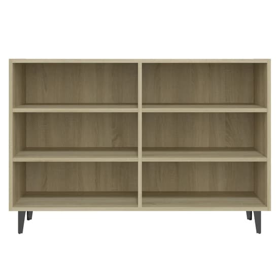 Pilvi Wooden Bookcase With 6 Shelves In Sonoma Oak_3