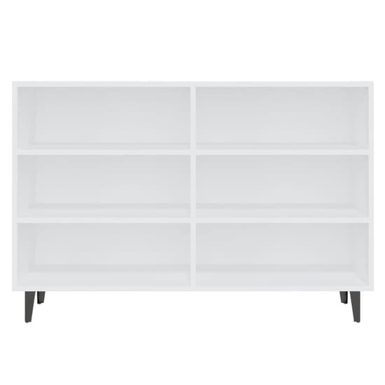 Pilvi Wooden Bookcase With 6 Shelves In White_3