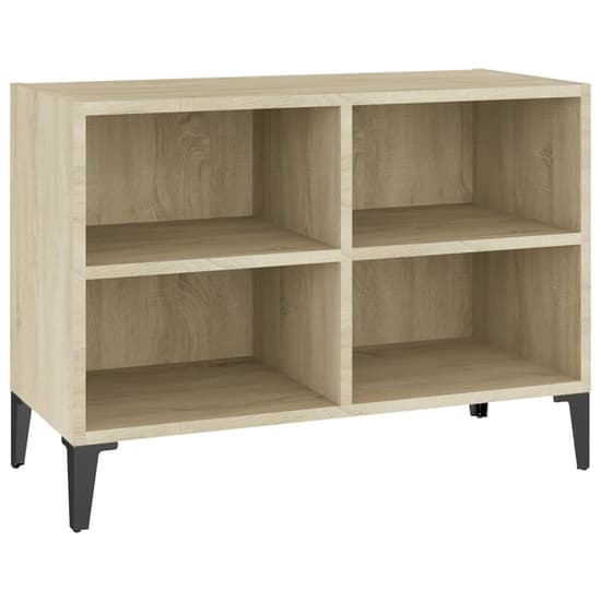 Pilvi Wooden TV Stand In Sonoma Oak With Metal Legs_2