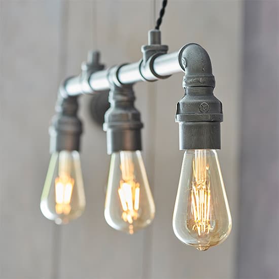Pipe 3 Lights Industrial Ceiling Pendant Light In Aged Pewter_3
