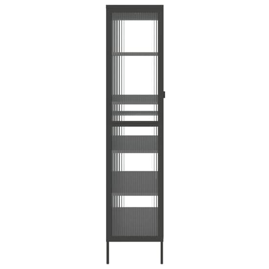 Piper Glass And Steel Display Cabinet With 2 Doors In Black_5