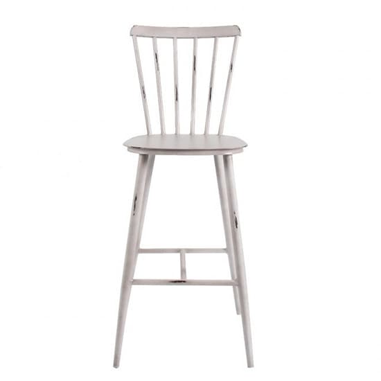 Piper Outdoor Aluminium Vintage Bar Chair In White Furniture in Fashion
