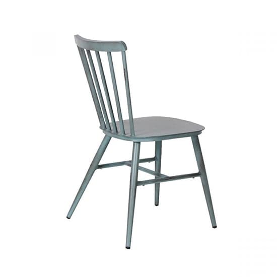 Piper Outdoor Aluminium Vintage Side Chair In Blue_2