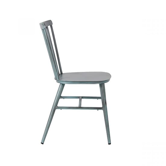 Piper Outdoor Aluminium Vintage Side Chair In Blue_3