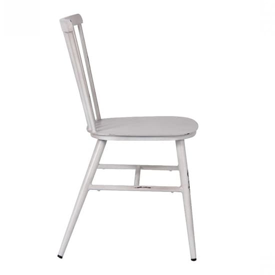 Piper Outdoor Aluminium Vintage Side Chair In White_4