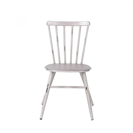 Piper Outdoor Aluminium Vintage Side Chair In White_1