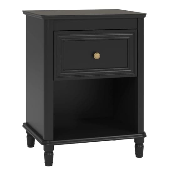 Pipers Wooden Bedside Cabinet With 1 Drawer In Black_2